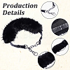 Faux Fur PU Leather Chain Belts AJEW-WH20072-55A-02-6