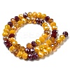 Glass Beads Strands EGLA-A034-M8mm-22-3