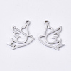 Tarnish Resistant 201 Stainless Steel Pendants STAS-T045-43P-1