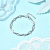 304 Stainless Steel Hollow Cross-Linked Chain Bracelets for Women BJEW-JB12293-01-1