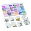 DIY Round Glass Imitation Opalite Beads & Alloy Pendants Bracelets Making Kits DIY-FS0006-39-6