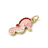 Brass Enamel Pendants KK-K302-22B-G-2