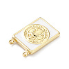 Rack Plating Brass Connector Charms KK-H443-01G-06-3