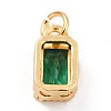 Real 18K Gold Plated Brass Inlaid Cubic Zirconia Charms ZIRC-L100-075G-02-4