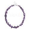 Natural Amethyst Chip Beaded Necklace NJEW-JN03824-03-1