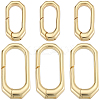 6Pcs 2 Styles Brass Spring Gate Rings KK-SC0006-33-1