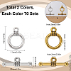 140Pcs 2 Colors Tibetan Style Alloy Toggle Clasps FIND-SP0001-22-2