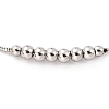 Tarnish Resistant 304 Stainless Steel Round Snake Chain Bracelets STAS-B021-19A-P-2