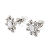 Non-Tarnish 304 Stainless Steel Embossing Stud Earrings LS-EJEW-U001-06P-05-2
