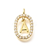 Brass Micro Pave Cubic Zirconia Pendants ZIRC-P123-01G-A01-1