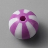 Opaque Acrylic Striped Beads LS-SACR-WH0009-10C-2