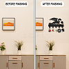 Wood & Iron Wall Mounted Hangers HJEW-WH0055-028-5