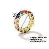 Fashionable European and American Style Brass Rhinestone Ring for Unisex YJ2734-2-1