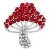 Cubic Zirconia Mushroom Brooch JBR102H-1