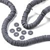 Flat Round Handmade Polymer Clay Beads CLAY-R067-12mm-41-2