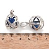Dyed Natural Jade Round Ball Pendants G-Q163-05P-02-3