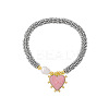 Brass Enamel Heart Charm Bracelets FS-WGFECDF-02-1