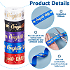 5 Rolls 5 Colors Gold Stamping Congrats Polyester Printed Ribbons OCOR-PH0004-41-4