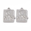 Non-Tarnish 304 Stainless Steel Bigs Pendants STAS-B031-16P-2