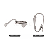 Tarnish Resistant 304 Stainless Steel Clip-on Earring Findings LS-X-STAS-G081-63P-4