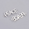 Silver Color Plated Alloy Word Links X-PALLOY-E135-S-2