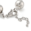 Brass Round Beaded Link  Bracelets for Women LS-BJEW-S159-02A-P-3