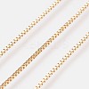 Long-Lasting Plated Brass Box Chain Necklaces NJEW-K112-03G-NF-2