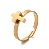 304 Stainless Steel Adjustable Rings for Women RJEW-F169-01G-03-4