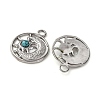 Synthetic Turquoise Sun and Moon Pendants STAS-P406-06P-2