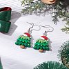 Christmas Resin Dangle Earrings EJEW-JE06090-2