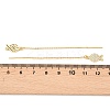 Fish Brass Micro Pave Clear Cubic Zirconia Ear Thread EJEW-H182-12G-5
