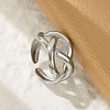 304 Stainless Steel Cuff Rings for Women LS-RJEW-G338-25P-3
