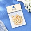 SHEGRACE Brass Ribbon Crimp Ends XGR0060G-59G-6