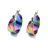 Ion Plating(IP) 304 Stainless Steel Thick Hoop Earrings for Women EJEW-P198-04MC-1