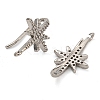 Rack Plating Brass Pave Cubic Zirconia Earring Hooks KK-O143-21P-2