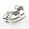 Tibetan Style Rocking Horse Alloy Pendants LS-TIBEP-Q050-20AS-RS-2