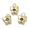 Brass Micro Pave Cubic Zirconia Pendants KK-P188-B-2
