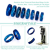 16Pcs 8 Size 201 Stainless Steel Textured Plain Band Rings Set for Women RJEW-UN0002-77BL-5