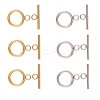 20Sets 2 Colors Ion Plating(IP) 304 Stainless Steel Ring Toggle Clasps STAS-CJ0001-204-4