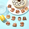 24Pcs 6 Styles Coffee Theme Opaque Resin Pendants RESI-YW0006-18-4