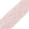 Transparent Electroplate Glass Beads Strands EGLA-F156-AB02-1