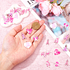 32Pcs 8 Styles Breast Cancer Pink Awareness Ribbon Theme Alloy Enamel Pendants ENAM-DC0001-75-3