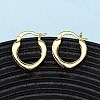 Brass Micro Pave Clear Cubic Zirconia Ring Hoop Earrings EJEW-K267-16G-2