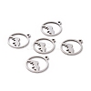Non-Tarnish 201 Stainless Steel Laser Cut Pendants LS-STAS-S105-T901-1S-3