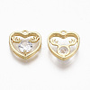 Brass Micro Pave Cubic Zirconia Charms KK-R132-012C-NF-2