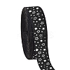 25 Yards Polyester Star Print Grosgrain Ribbon OCOR-PH0004-09-1