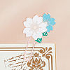 4Pcs Sakura Alloy Enamel & Iron Paper Clips IFIN-FH0001-70-4
