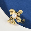 Brass Cuff Rings for Women RJEW-F182-06G-3