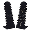 Wood Covered with Velvet Slant Back Necklace Display Stands LS-EDIS-WH0016-059-1
