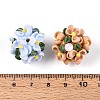 Handmade Polymer Clay Rhinestone Beads with Resin RESI-T060-26M-3